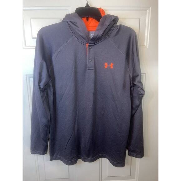 Under Armour Heat Gear Hoodie Gray Lightweight Sweatshirt Loose Fit Men's Small - Picture 1 of 7